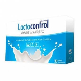 Lactocontrol 30 tabletek powlekanych LAKTAZA ENZYM