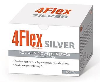 4 Flex Silver Kolagen Fortigel + wapń + witamina D 30 saszetek