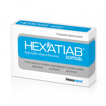 Hexatiab 10 kaps dopochwowych OPRYSZCZKA GRZYBICA