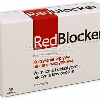 Redblocker 30 tabletek ZACZERWIENIENIA PAJĄCZKI NACZYNKA