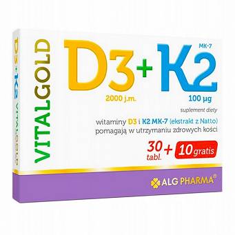 Vitagold D3+K2 30 tabletek+10 gratis